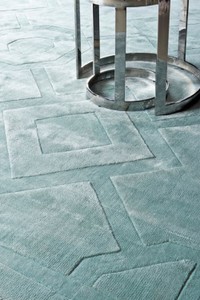 Casa Padrino luxury viscose living room carpet aqua blue - Various Sizes - Luxury Quality