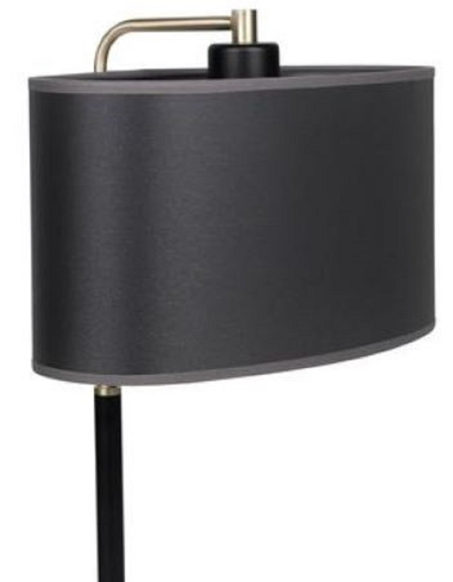 Casa Padrino lampe de table de luxe noir / gris / argent 18 x 18 x H. 50 cm - Qualité de Luxe