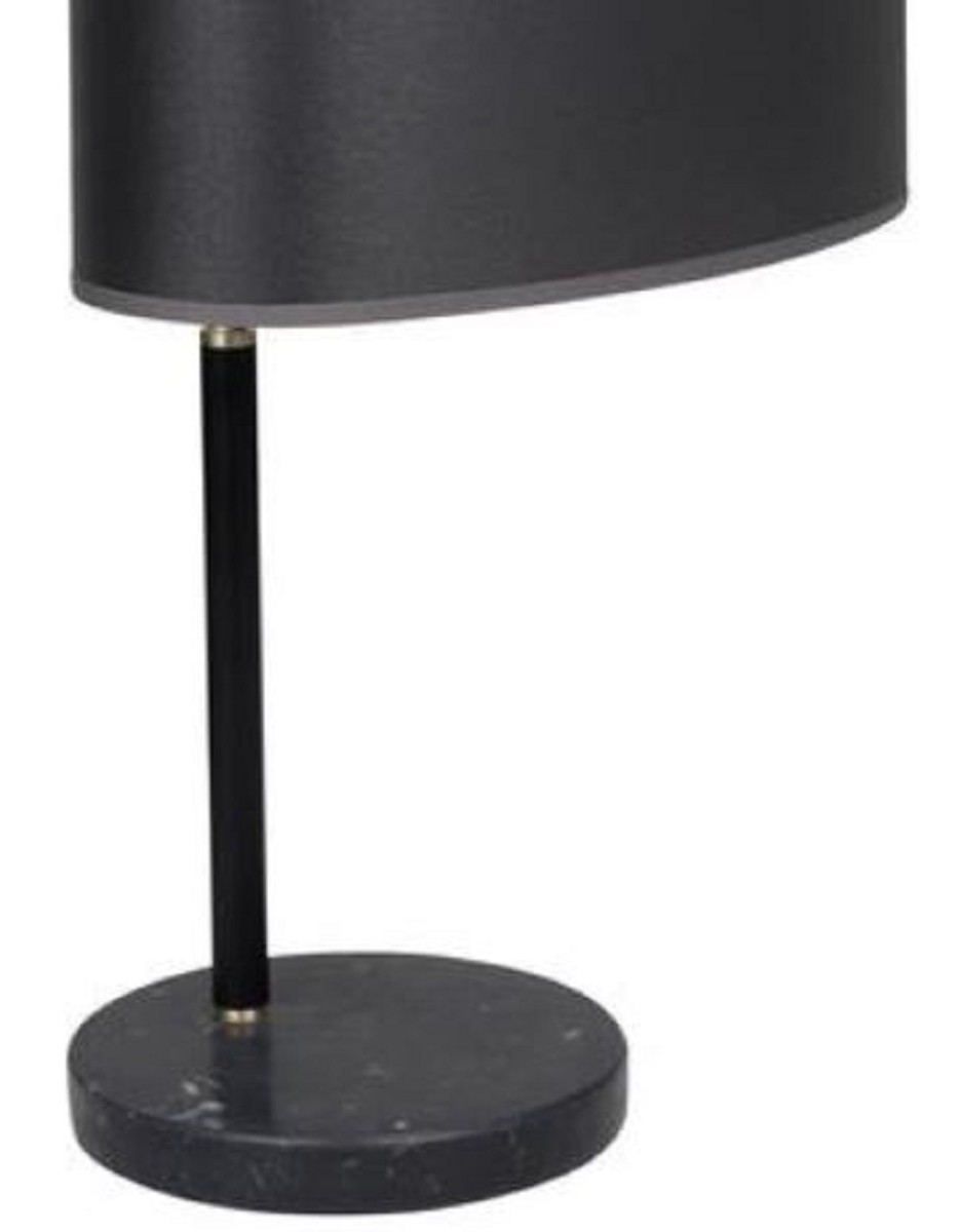 Casa Padrino lampe de table de luxe noir / gris / argent 18 x 18 x H. 50 cm - Qualité de Luxe
