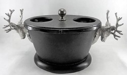 Casa Padrino refroidisseur de vin en aluminium de luxe noir / argent 35 x 25 x H. 20 cm - Accessoires de Luxe