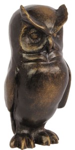Casa Padrino figure de bronze de luxe hibou bronze 7,9 x 7,8 x H. 16,6 cm - Sculpture en Bronze