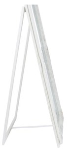 Casa Padrino Barock Standspiegel Weiß / Gold 50 x H. 180 cm - Handgefertigter Spiegel mit Holzrahmen & wunderschönen Verzierungen