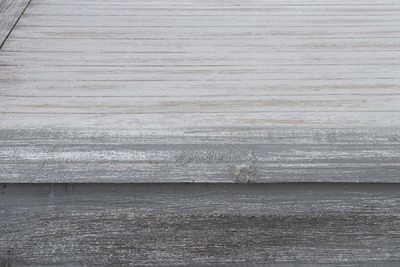 Casa Padrino Landhausstil Shabby Chic Esstisch Antik Grau / Antik Weiß 210 x 110 x H. 80 cm - Handgefertigter Landhausstil Küchentisch 