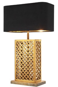 casa padrino luxus designer wohnzimmer hotel restaurant club bar büro tischleuchte tischlampe mit lampenschirm deko accessoires möbel
