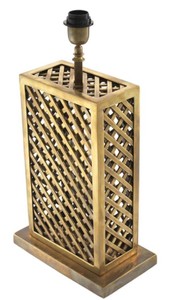Casa Padrino Luxus Tischleuchte Vintage Messingfarben / Schwarz 46 x 22 x H. 72 cm - Luxus Qualität
