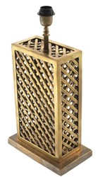 Casa Padrino lampada da tavolo di lusso ottone vintage / nero 46 x 22 x H. 72 cm - Qualità di Lusso