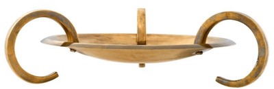 Casa Padrino Luxus Servierteller / Servierschale Vintage Messingfarben Ø 56 x H. 14,5 cm - Hotel & Restaurant Accessoires
