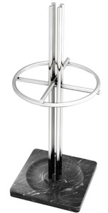 Casa Padrino Luxus Schirmständer Silber / Schwarz Ø 34 x H. 80 cm - Luxus Accessoires