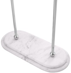 Casa Padrino Toallero de Lujo Plata / Blanco 50 x 22 x H. 91 cm - Accesorios de Baño de Lujo