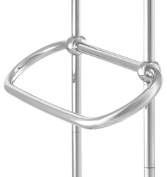 Casa Padrino Toallero de Lujo Plata / Blanco 50 x 22 x H. 91 cm - Accesorios de Baño de Lujo