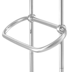 Casa Padrino Porte-Serviettes de Luxe Argent / Blanc 50 x 22 x H. 159 cm - Accessoires de Salle de Bain de Luxe