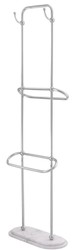 Casa Padrino Porte-Serviettes de Luxe Argent / Blanc 50 x 22 x H. 159 cm - Accessoires de Salle de Bain de Luxe