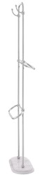 Casa Padrino Porte-Serviettes de Luxe Argent / Blanc 50 x 22 x H. 159 cm - Accessoires de Salle de Bain de Luxe