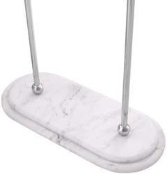 Casa Padrino Porte-Serviettes de Luxe Argent / Blanc 50 x 22 x H. 159 cm - Accessoires de Salle de Bain de Luxe