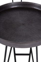 Casa Padrino ensemble de table d'appoint de luxe bronze / argent / gris Ø 50 x H. 60 cm - Tables d'Appoint Rondes en Métal Casa Padrino ensemble de table d'appoint de luxe bronze / argent / gris Ø 50 x H. 60 cm - Tables d'Appoint Rondes en Métal
