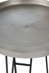 Casa Padrino ensemble de table d'appoint de luxe bronze / argent / gris Ø 50 x H. 60 cm - Tables d'Appoint Rondes en Métal Casa Padrino ensemble de table d'appoint de luxe bronze / argent / gris Ø 50 x H. 60 cm - Tables d'Appoint Rondes en Métal