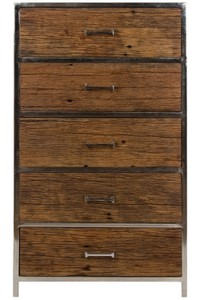 Casa Padrino commode luxe à 5 tiroirs brun / argent 60 x 40 x H. 110 cm - Mobilier de Luxe Casa Padrino commode luxe à 5 tiroirs brun / argent 60 x 40 x H. 110 cm - Mobilier de Luxe