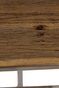 Casa Padrino Luxus Beistelltisch Set Braun / Silber 45 x 30 x H. 45 cm - Beistelltische mit Metall Untergestell