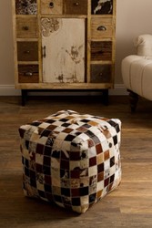 Casa Padrino Luxus Sitzwürfel Mehrfarbig casa padrino luxus designer fell leder patchwork sitzwürfel hocker sitzhocker wohnzimmer hotel restaurant club bar büro deko accessoires möbel