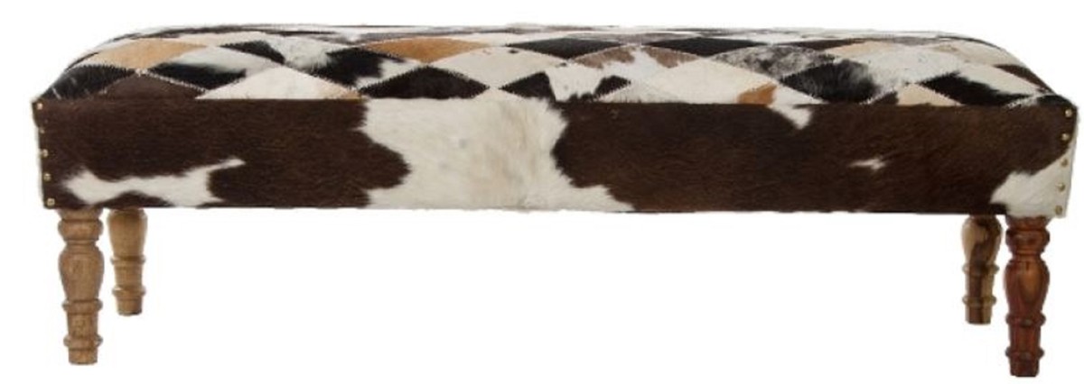 Casa Padrino Luxury Living Room Bench Multicolor 125 x 37 x H. 40 cm - Luxury Living Room Furniture Casa Padrino Luxury Living Room Bench Multicolor 125 x 37 x H. 40 cm - Luxury Living Room Furniture