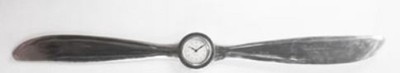 Casa Padrino orologio da parete design in design elica argento 165 x 4 x H. 17 cm - Orologio Decorativo di Lusso