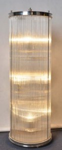 Casa Padrino living room floor lamp silver Ø 32 x H. 100 cm - Round Luxury Floor Light
