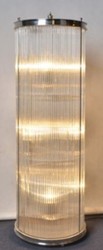 Casa Padrino lampada da terra per soggiorno argento Ø 32 x H. 100 cm - Lampada da Terra Rotonda di Lusso