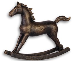 Casa Padrino in ghisa a dondolo in ferro battuto bronzo antico 21 x 4,9 x H. 17,5 cm - Deco di Lusso