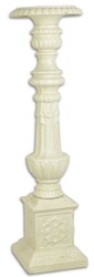 Casa Padrino portacandele barocco bianco 19,5 x 19,5 x H. 69,5 cm - Portacandele in Ghisa in Stile Barocco