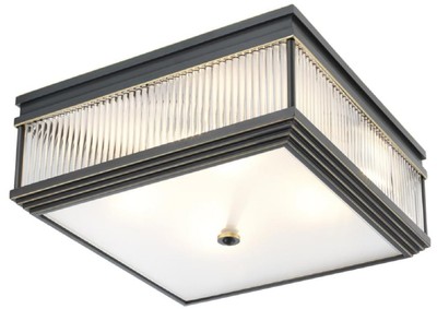 Casa Padrino Luxus Deckenleuchte Bronze 40,5 x 40,5 x H. 18,5 cm - Luxus Qualität