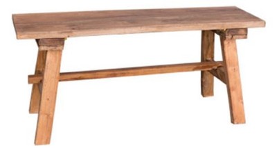 Casa Padrino banc de style campagnard naturel 90 x 26 x H. 41 cm - Banc Pliable en Bois Massif