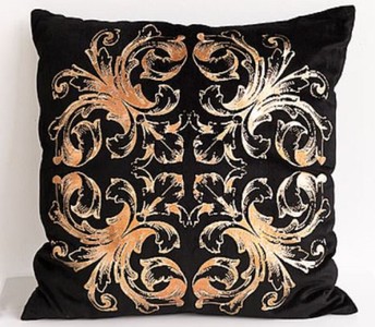 Casa Padrino luxury baroque pillow black / gold 50 x 50 cm - Deco Accessories