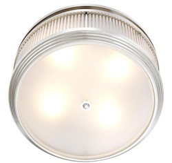 Casa Padrino lampe de couverture de luxe argent Ø 40,5 x H. 18,5 cm - Lampe de Couverture Rond