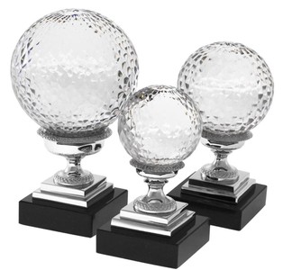 Casa Padrino set di deco di lusso argento / nero - Accessori Soggiorno di Design
