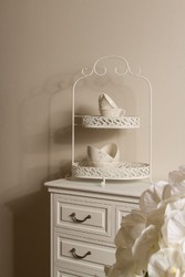 Casa Padrino etagere de estilo campestre de 2 niveles blanco 46 x 30 x H. 64 cm - Accesorios de Gastronomía Casa Padrino etagere de estilo campestre de 2 niveles blanco 46 x 30 x H. 64 cm - Accesorios de Gastronomía