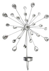 Casa Padrino designer wall candle holder set of 4 silver 24 x 6 x H. 31 cm - Decorative Wall Decoration