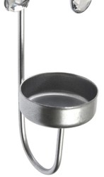 Casa Padrino designer wall candle holder set of 4 silver 24 x 6 x H. 31 cm - Decorative Wall Decoration