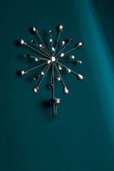 Casa Padrino designer wall candle holder set of 4 silver 24 x 6 x H. 31 cm - Decorative Wall Decoration