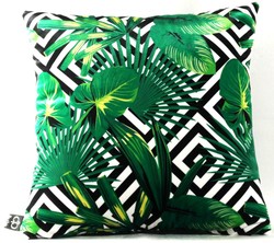 casa padrino luxus designer samt kissen zierkissen miami palm leaves palmenblätter wohnzimmer schlafzimmer hotel deko accessoires
