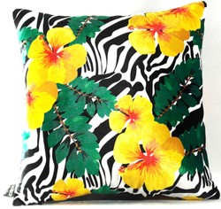Casa Padrino Luxus Samt Kissen Florida Flowers Mehrfarbig casa padrino luxus designer samt kissen zierkissen florida flowers blumen wohnzimmer schlafzimmer hotel deko accessoires