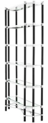 Casa Padrino cabinet mensola del salotto di lusso argento / nero 110 x 35 x H. 220 cm - Armadio del Soggiorno