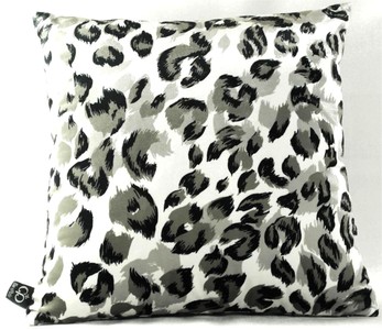Casa Padrino Cuscino Decorativo per Soggiorno di Lusso Milwaukee Bianco / Nero / Grigio 45 x 45 cm - Tessuto di Velluto Pregiato - Collezione di Lusso