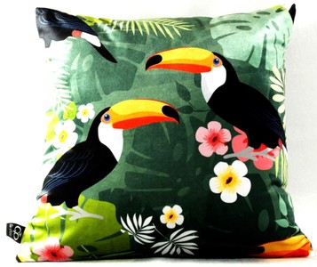 Casa Padrino Luxury Decorative Pillow Tropical Hawaii Multicolor 45 x 45 cm - Finest Velvet Fabric - Luxury Quality Casa Padrino Luxury Decorative Pillow Tropical Hawaii Multicolor 45 x 45 cm - Finest Velvet Fabric - Luxury Quality