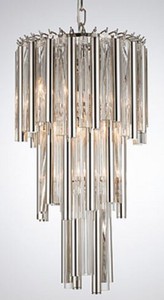 Casa Padrino Lustre de Luxe Argent Ø 35 x H. 68 cm - Lustre Hotel & Restaurant