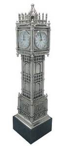 Casa Padrino luxury grandfather clock tower silver / black 20 x 20 x H. 85 cm - Luxury Decoration Accessories