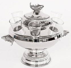 Casa Padrino cuenco de caviar de lujo de con tapa plata 29 x 21 x H. 23 cm - Accesorios de Hotel y Restaurante