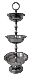Casa Padrino etagere de luxe 3 étages argent Ø 38 x H. 105 cm - Accessoires pour Hôtels et Restaurants
