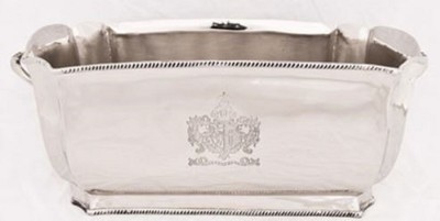 Casa Padrino luxury brass wine cooler silver 34 x 18.5 x H. 14.5 cm - Hotel & Restaurant Accessoires