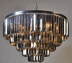 Casa Padrino lustre de luxe argent / noir Ø 80 x H. 51 cm - Collection de Luxe