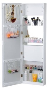 Casa Padrino luxury makeup cabinet with mirror door white 36 x 12 x H. 121 cm - Luxury Furniture